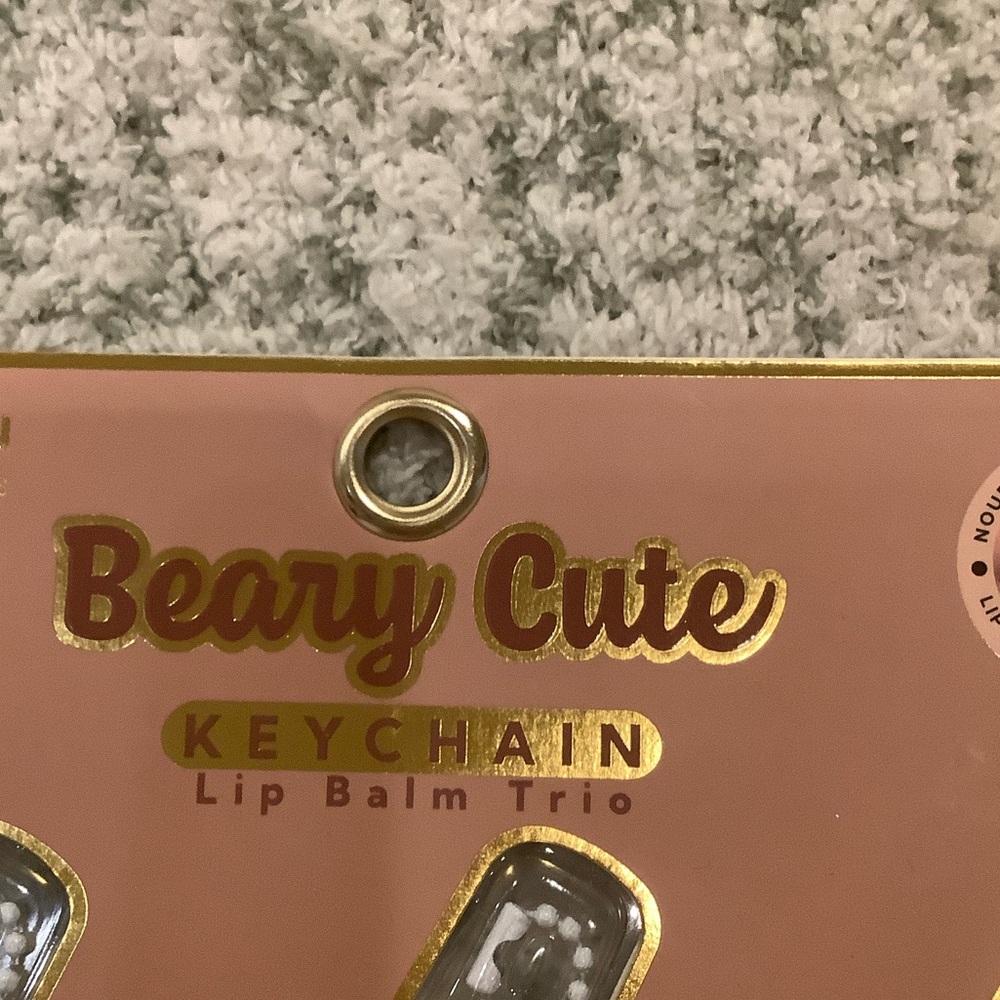 Beary Cute Flavored Lip Balm Trio Bear Keychains Set NWT 3x .24 oz - Picture 6 of 16